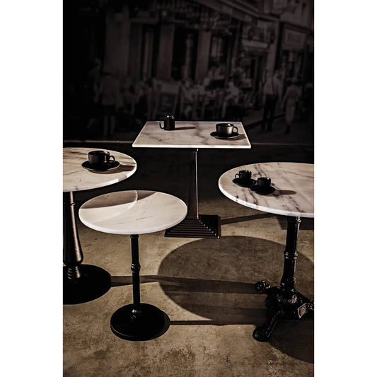 Antonie Side Table by Noir in cast iron, quartz. Made from cast iron, quartz in a traditional style.