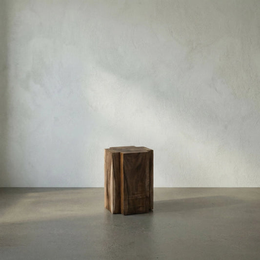 Haru Side Table by Noir in teak. Made from teak in a modern style.