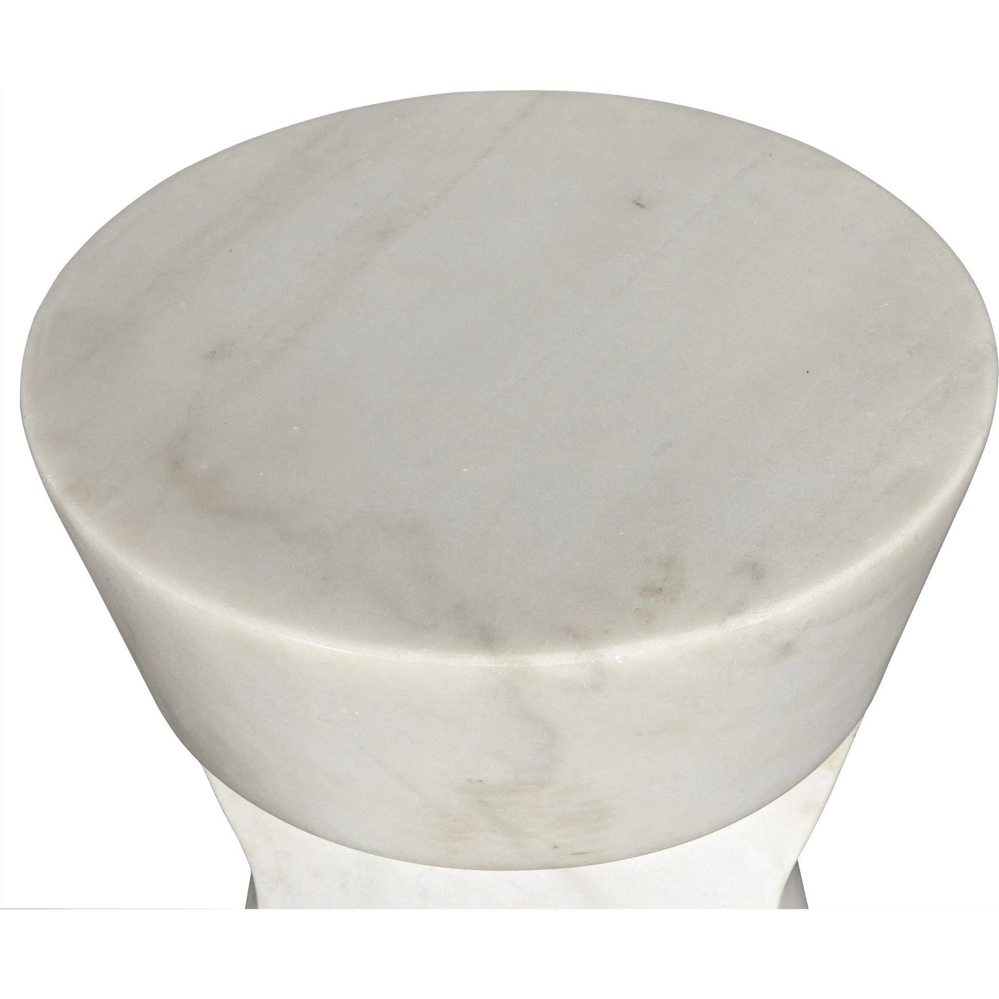 Omon Side Table by Noir in white stone. Made from unique in a modern style.