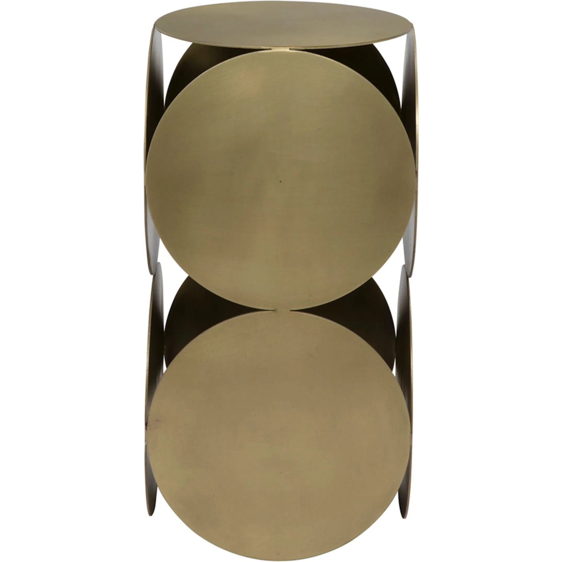 Lola Side Table by Noir in antique brass. Made from metal in a transitional style.