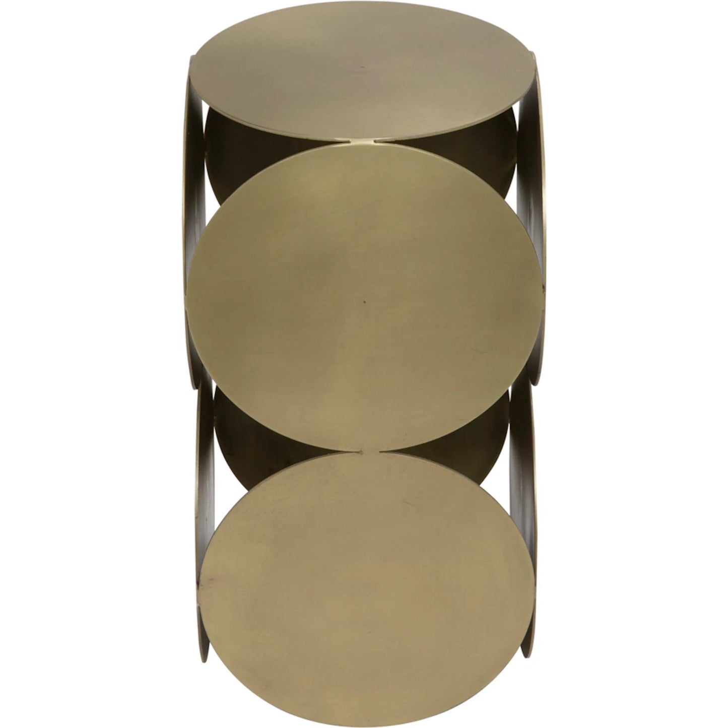 002 S-335052 | Additional Silo | Lola Side Table by Noir in antique brass. Made from metal in a transitional style.