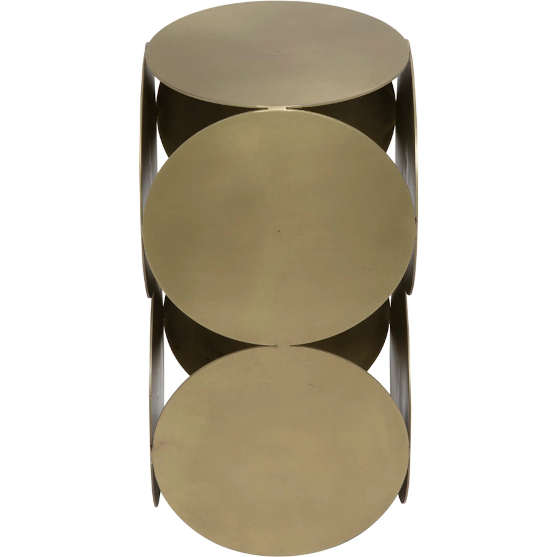 Lola Side Table by Noir in antique brass. Made from metal in a transitional style.