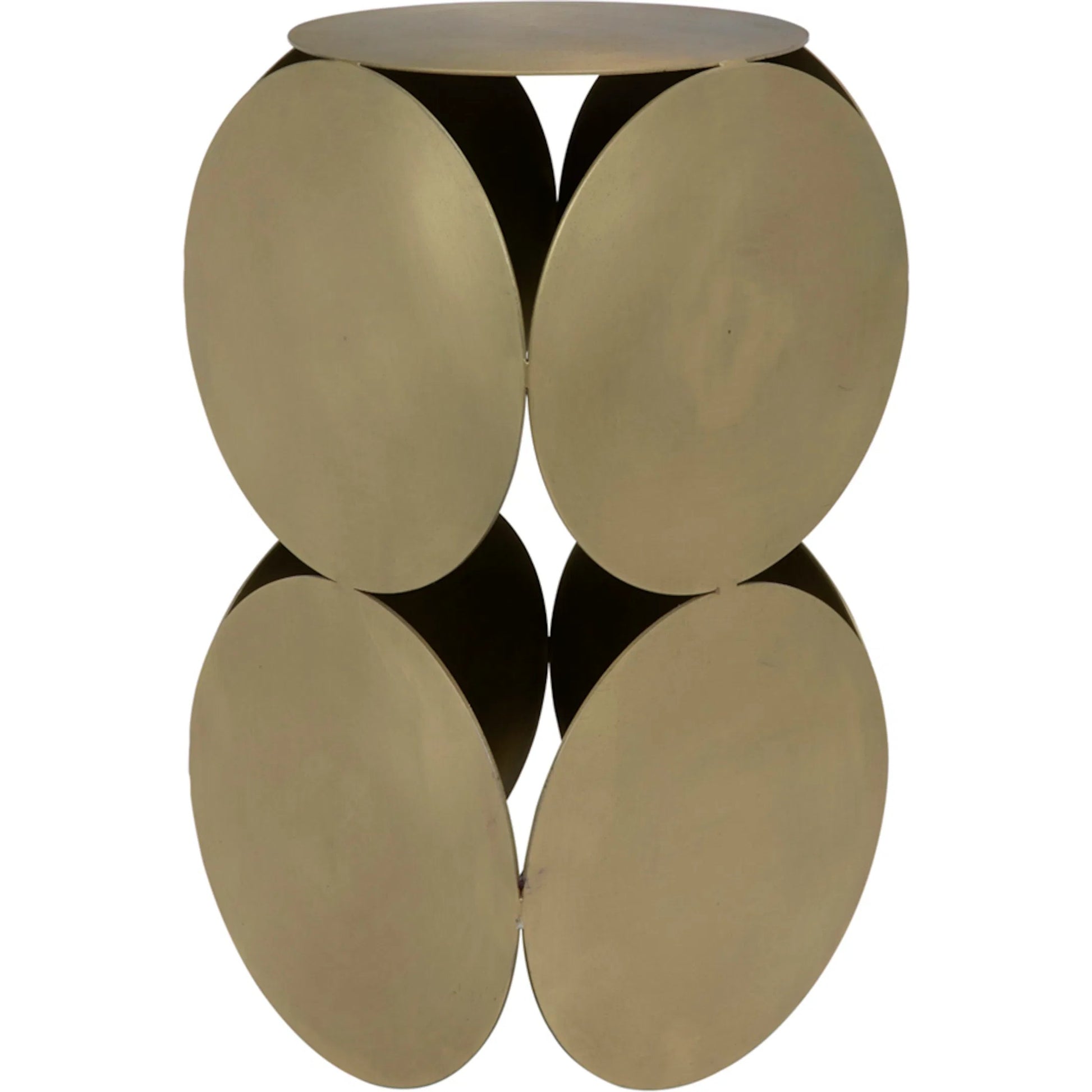 Lola Side Table by Noir in antique brass. Made from metal in a transitional style.