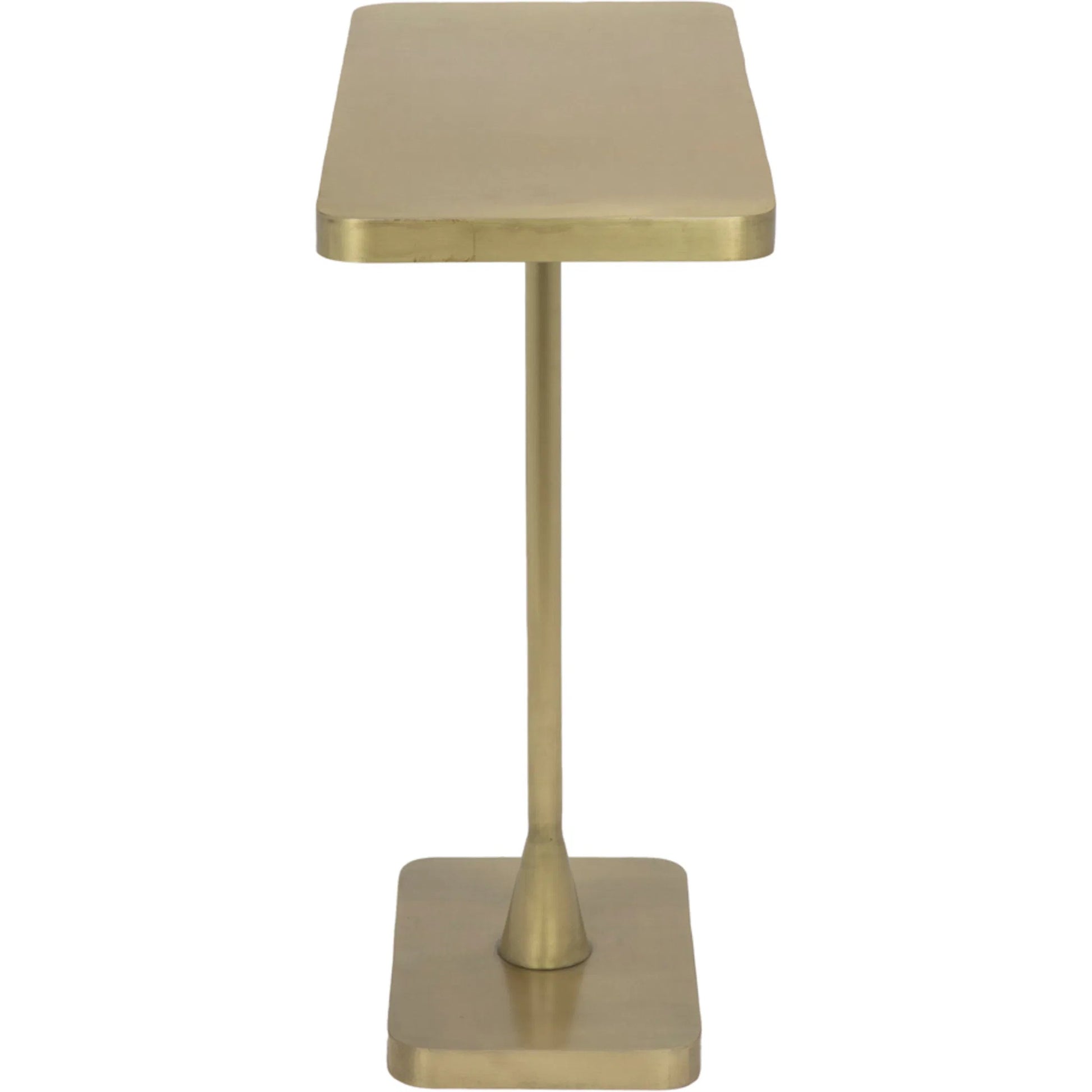 Hild Side Table by Noir in antique brass. Made from metal in a transitional style.