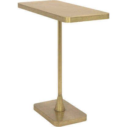 Hild Side Table by Noir in antique brass. Made from metal in a transitional style.