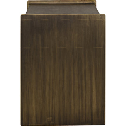 Cyrus Side Table by Noir in aged brass. Made from metal in a modern style.