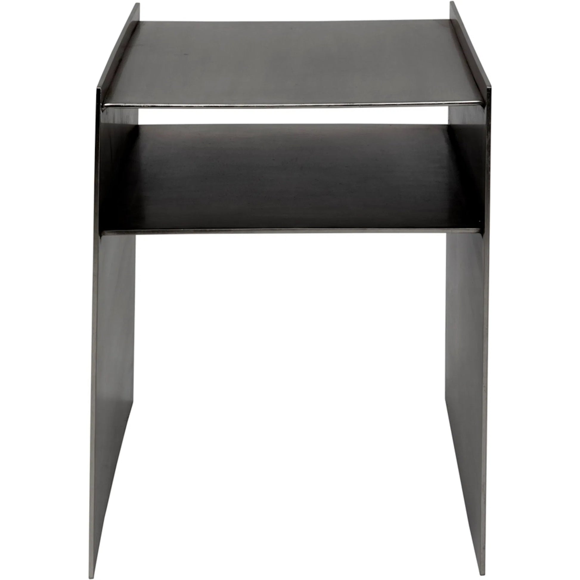 Cyrus Side Table by Noir in aged brass. Made from metal in a modern style.