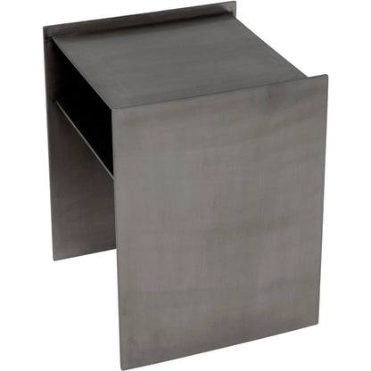 Cyrus Side Table by Noir in aged brass. Made from metal in a modern style.