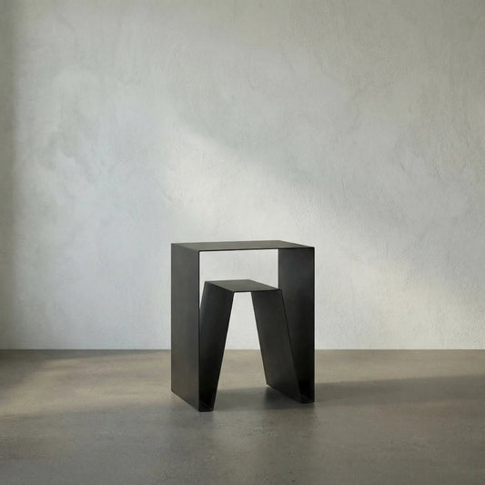 Quintin Side Table by Noir in metal. Made from metal in a modern style.