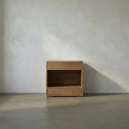 SL05 Side Table by Noir in gold teak. Made from teak in a modern style.