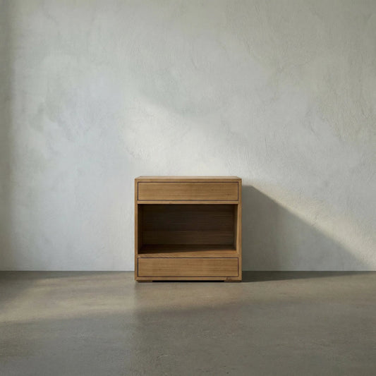 SL05 Side Table by Noir in gold teak. Made from teak in a modern style.