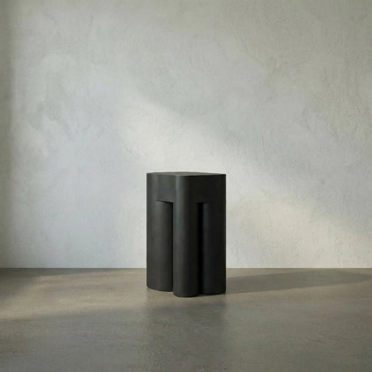 Blair Side Table by Noir in matte black. Made from metal in a modern style.
