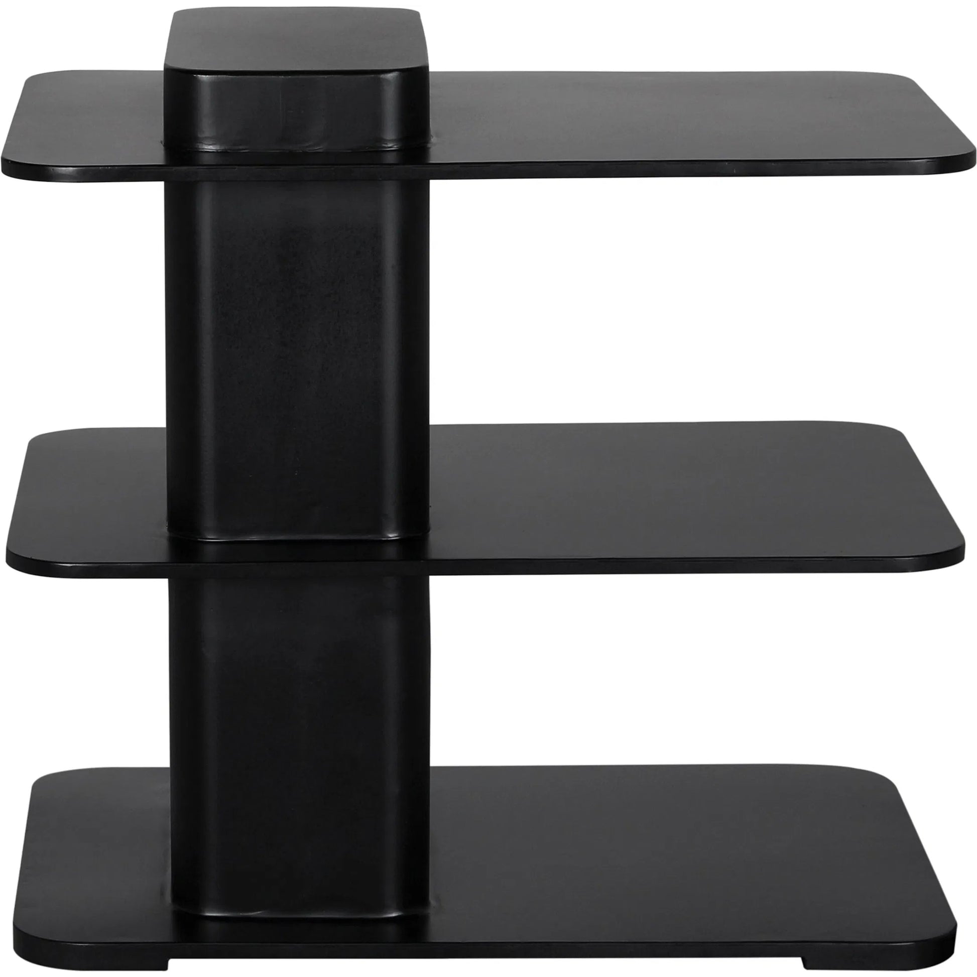 Concoction Side Table by Noir in matte black. Made from industrial steel in a modern style.