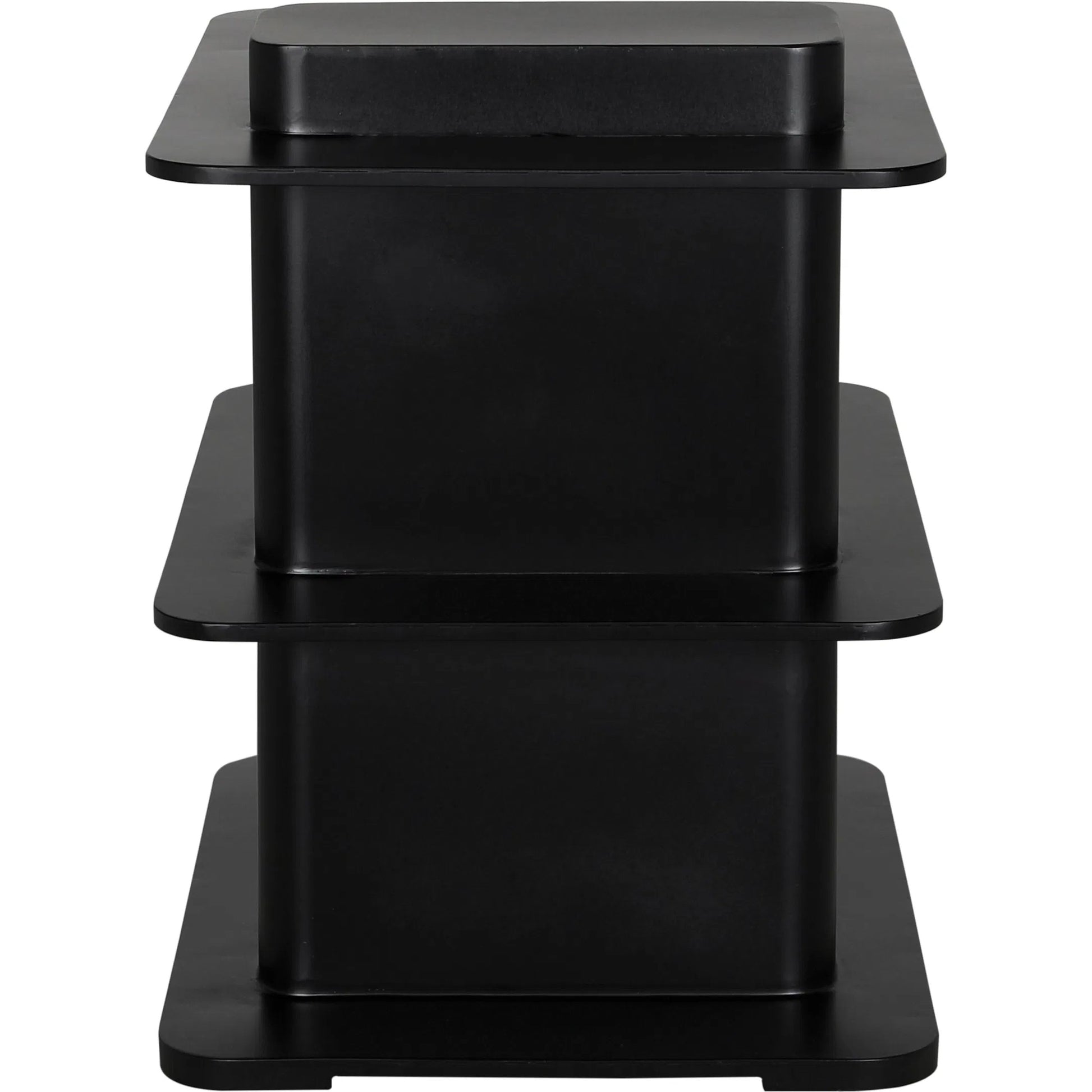 Concoction Side Table by Noir in matte black. Made from industrial steel in a modern style.
