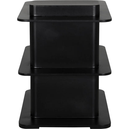 Concoction Side Table by Noir in matte black. Made from industrial steel in a modern style.