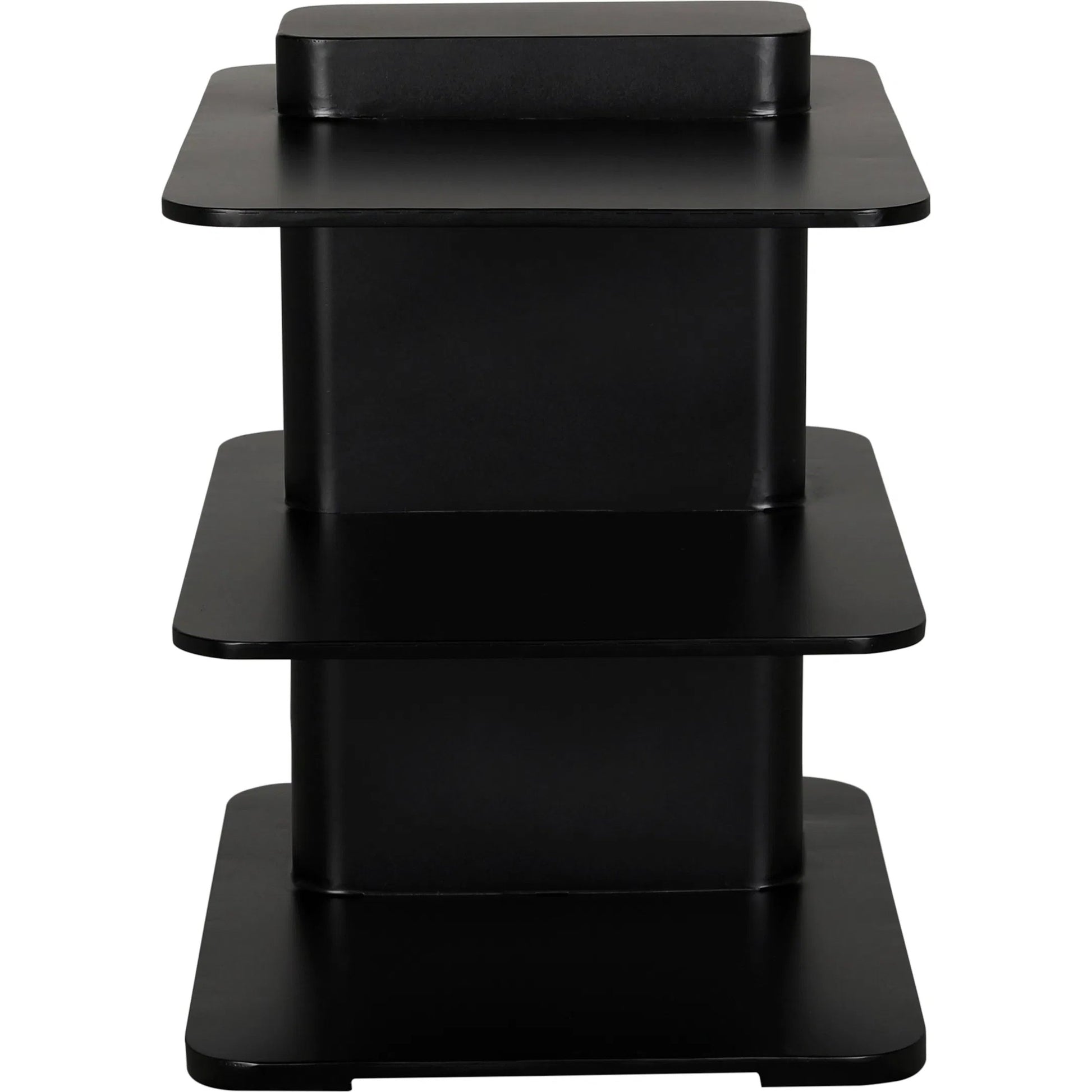 Concoction Side Table by Noir in matte black. Made from industrial steel in a modern style.