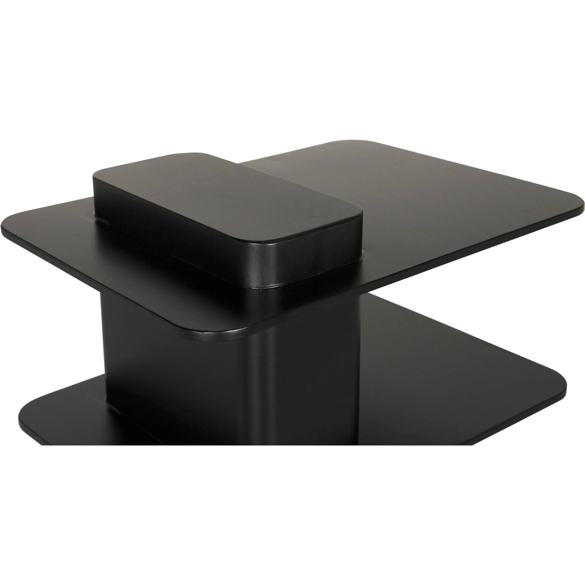 Concoction Side Table by Noir in matte black. Made from industrial steel in a modern style.