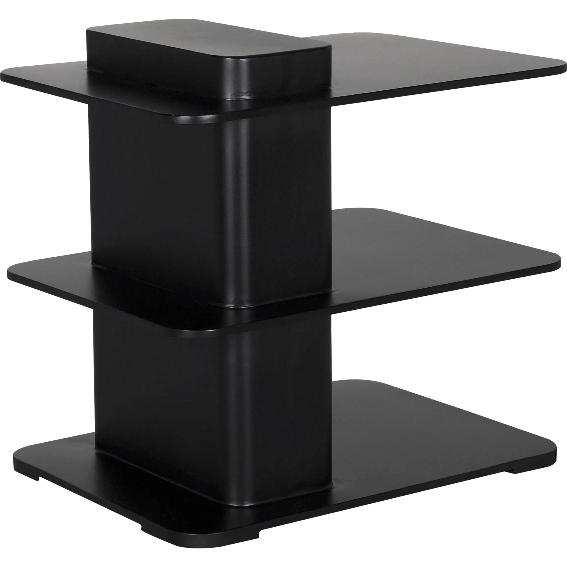 Concoction Side Table by Noir in matte black. Made from industrial steel in a modern style.