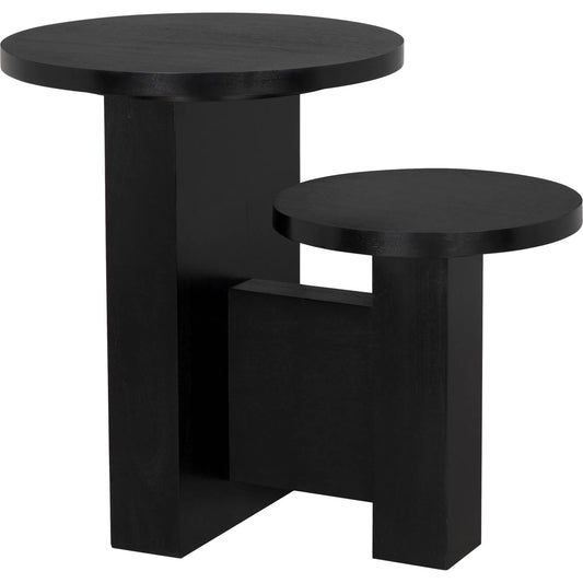 Mikasa Side Table by Noir in hand rubbed black. Made from mahogany, veneer in a unique style.