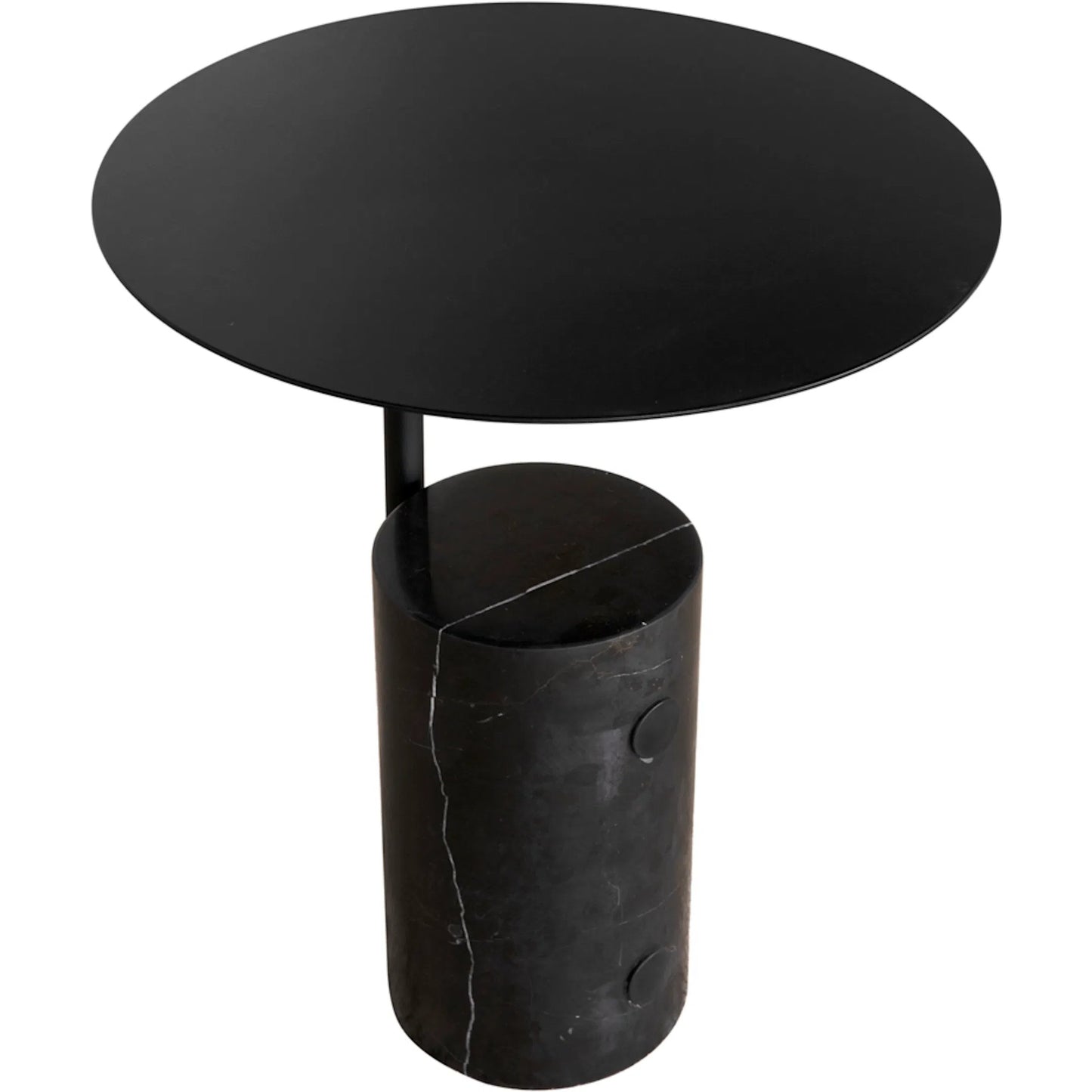 004 SI-2298757 | Additional Silo | Juma Side Table by Noir in matte black. Made from industrial steel, marble in a modern style.