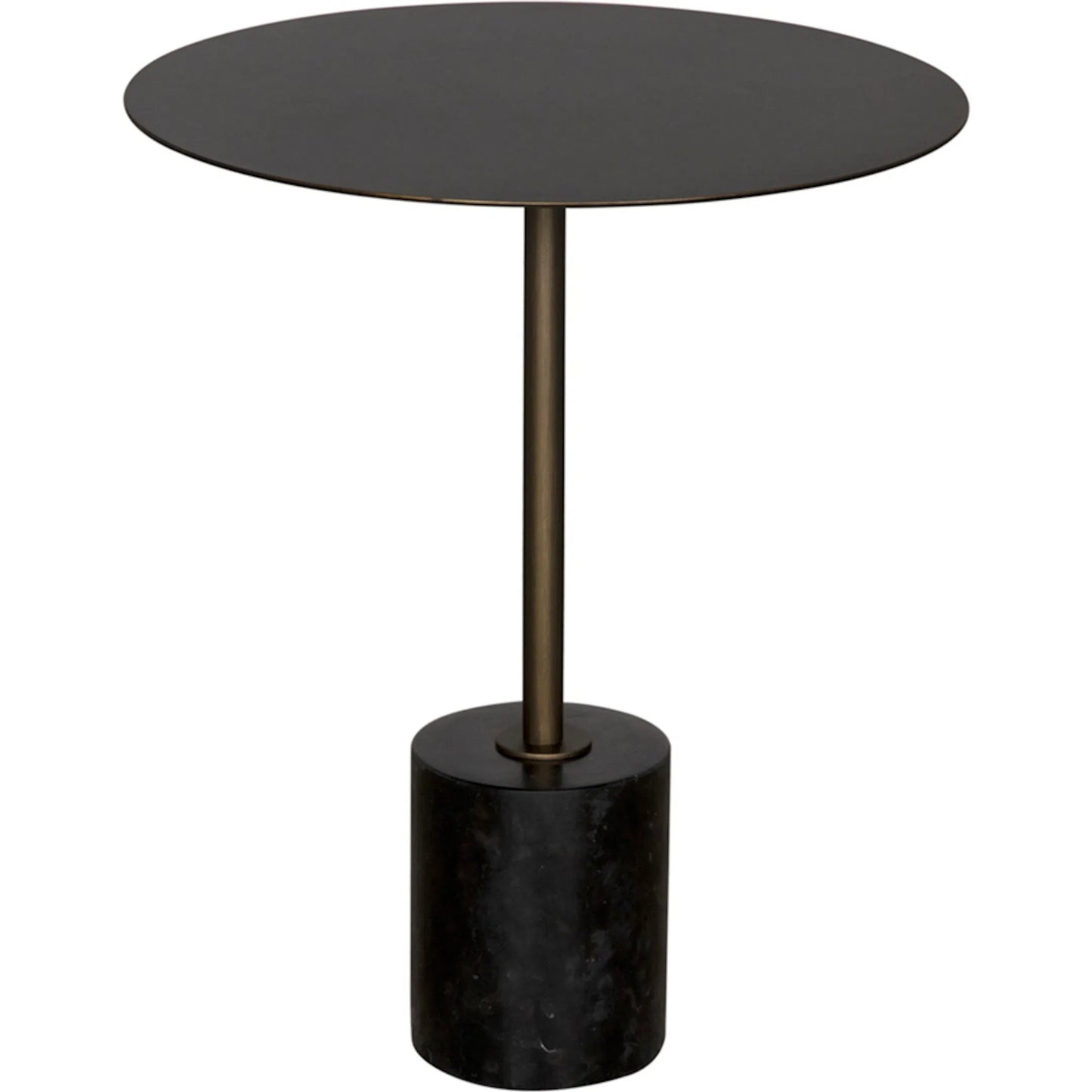 001 SI-2379024 | Primary Silo | Santosh Side Table by Noir in aged brass. Made from iron, marble in a modern style.