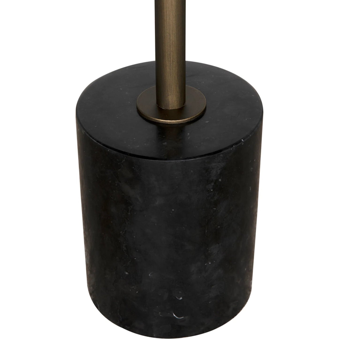 003 SI-2379024 | Closeup | Santosh Side Table by Noir in aged brass. Made from iron, marble in a modern style.