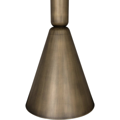 Nagoya Side Table by Noir in aged brass, black marble. Made from industrial steel, marble in a unique style.