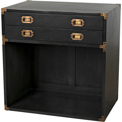 Campaign Chest by Noir in pale. Made from mahogany in a transitional style.