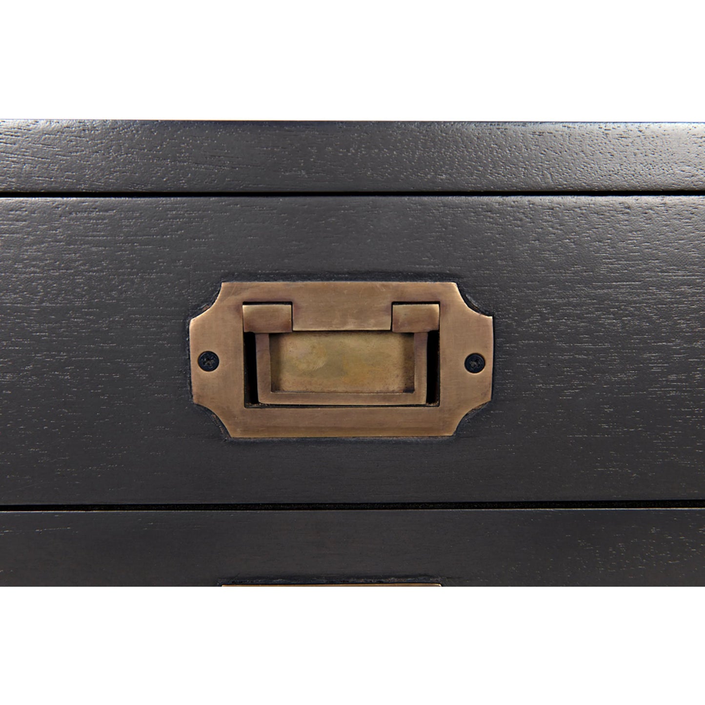 005 SR-783653 | Closeup | Campaign Chest by Noir in pale. Made from mahogany in a transitional style.