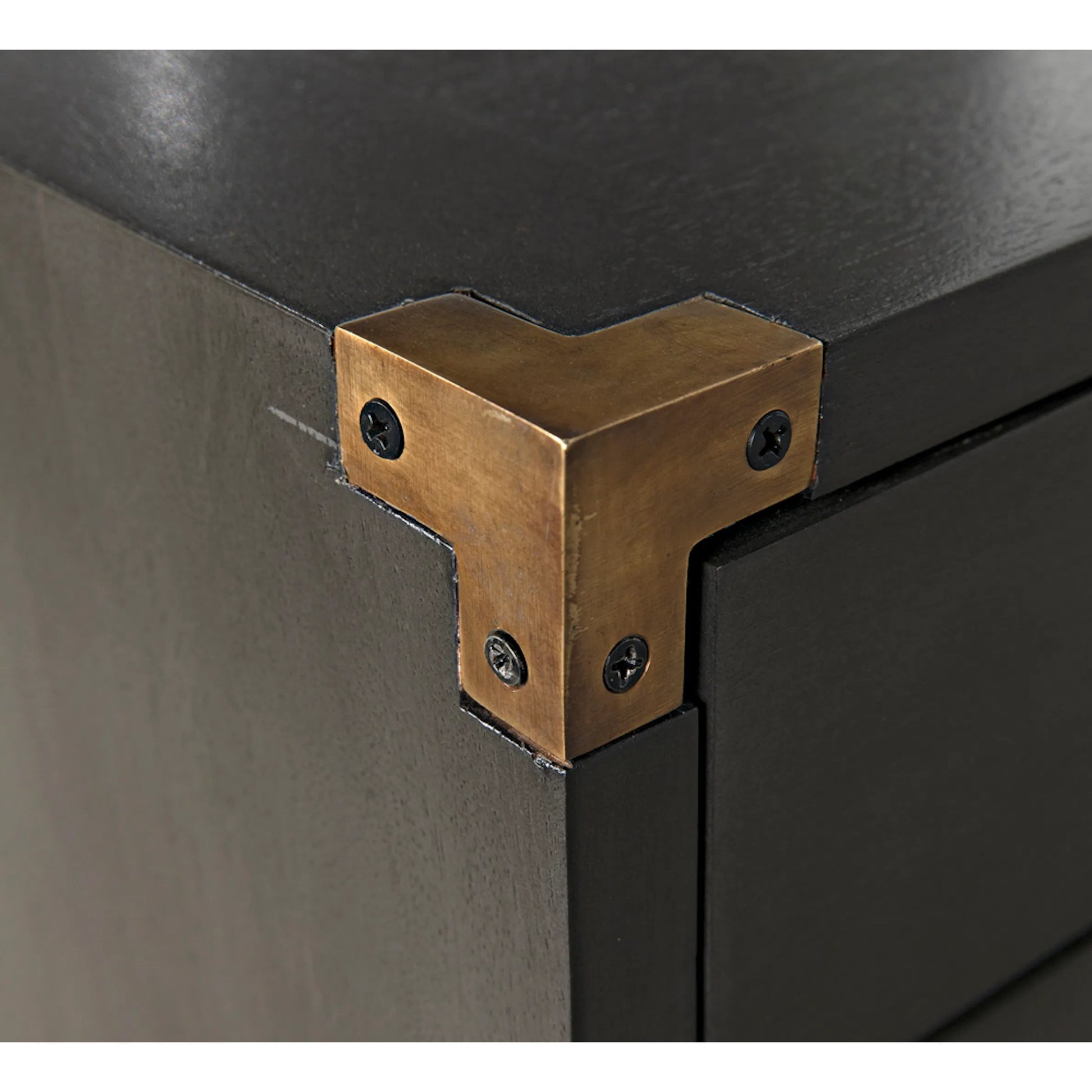 Campaign Chest by Noir in pale. Made from mahogany in a transitional style.