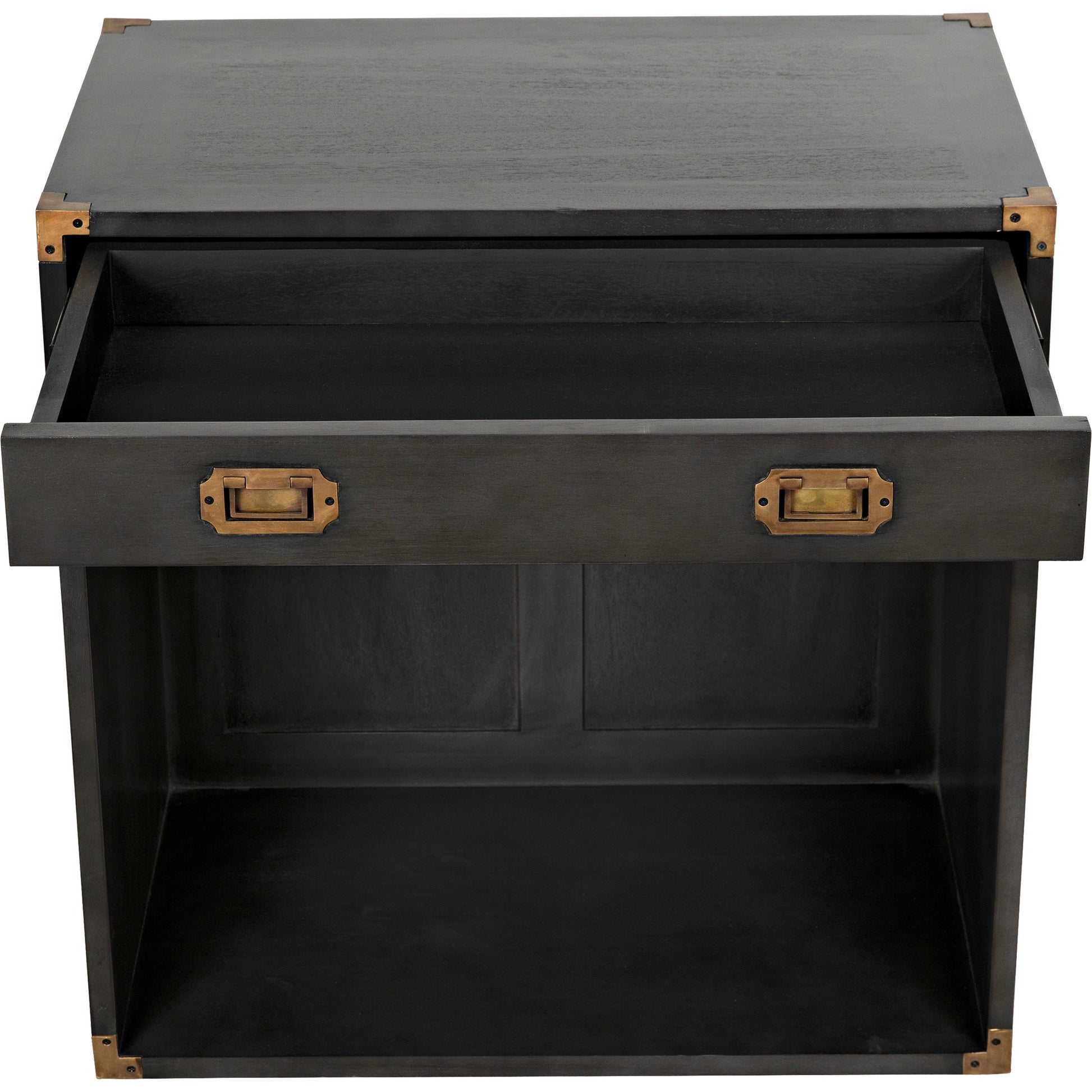 Campaign Chest by Noir in pale. Made from mahogany in a transitional style.