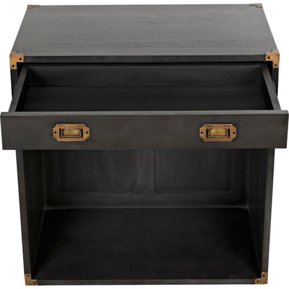 Campaign Chest by Noir in pale. Made from mahogany in a transitional style.