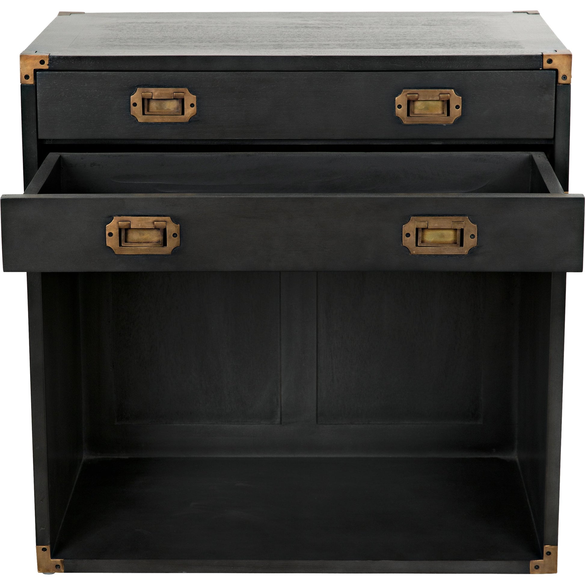 Campaign Chest by Noir in pale. Made from mahogany in a transitional style.