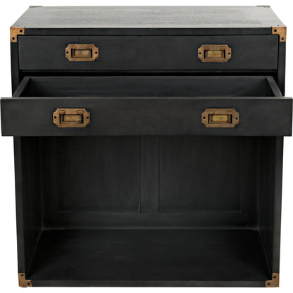 Campaign Chest by Noir in pale. Made from mahogany in a transitional style.