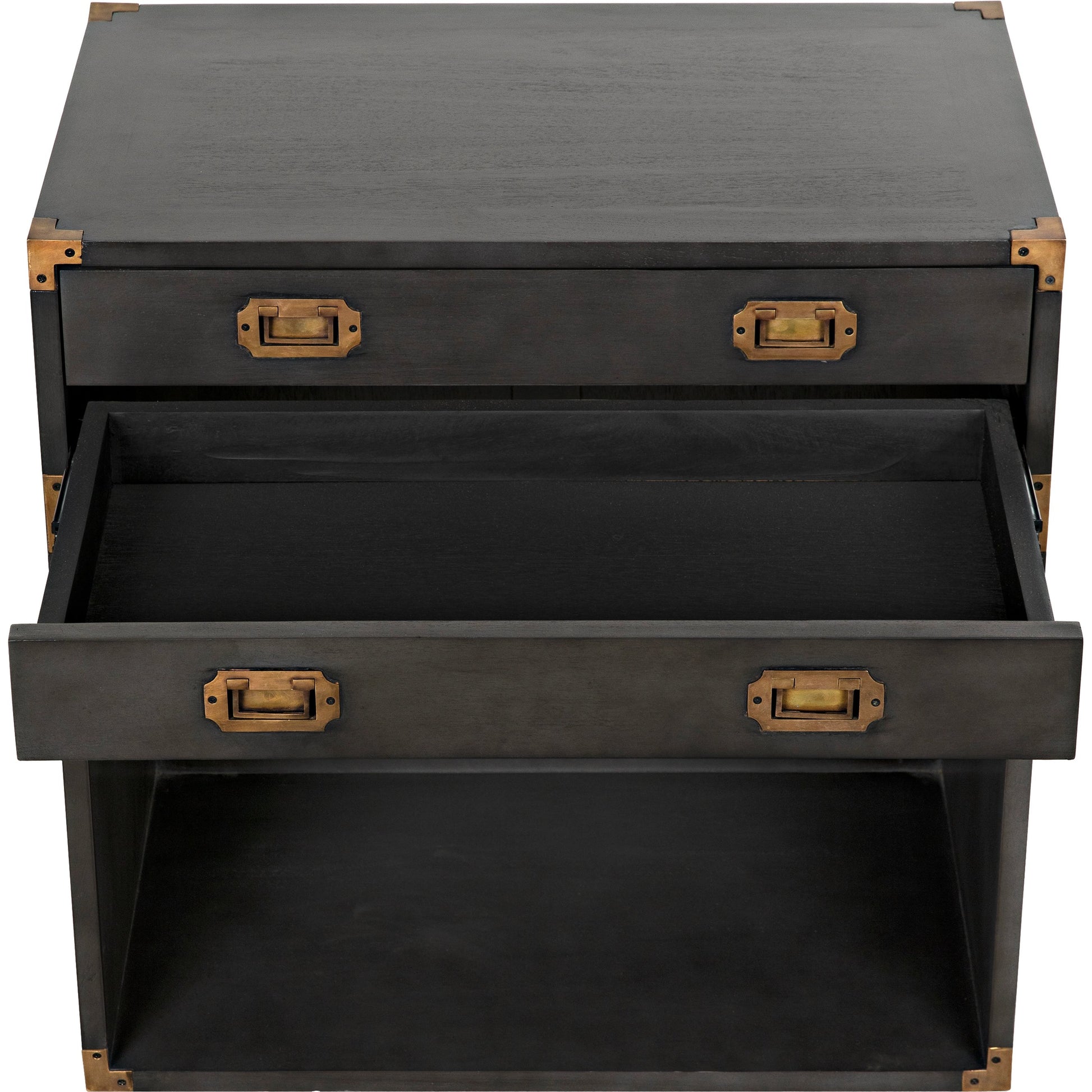 Campaign Chest by Noir in pale. Made from mahogany in a transitional style.