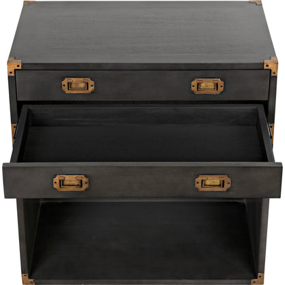 Campaign Chest by Noir in pale. Made from mahogany in a transitional style.