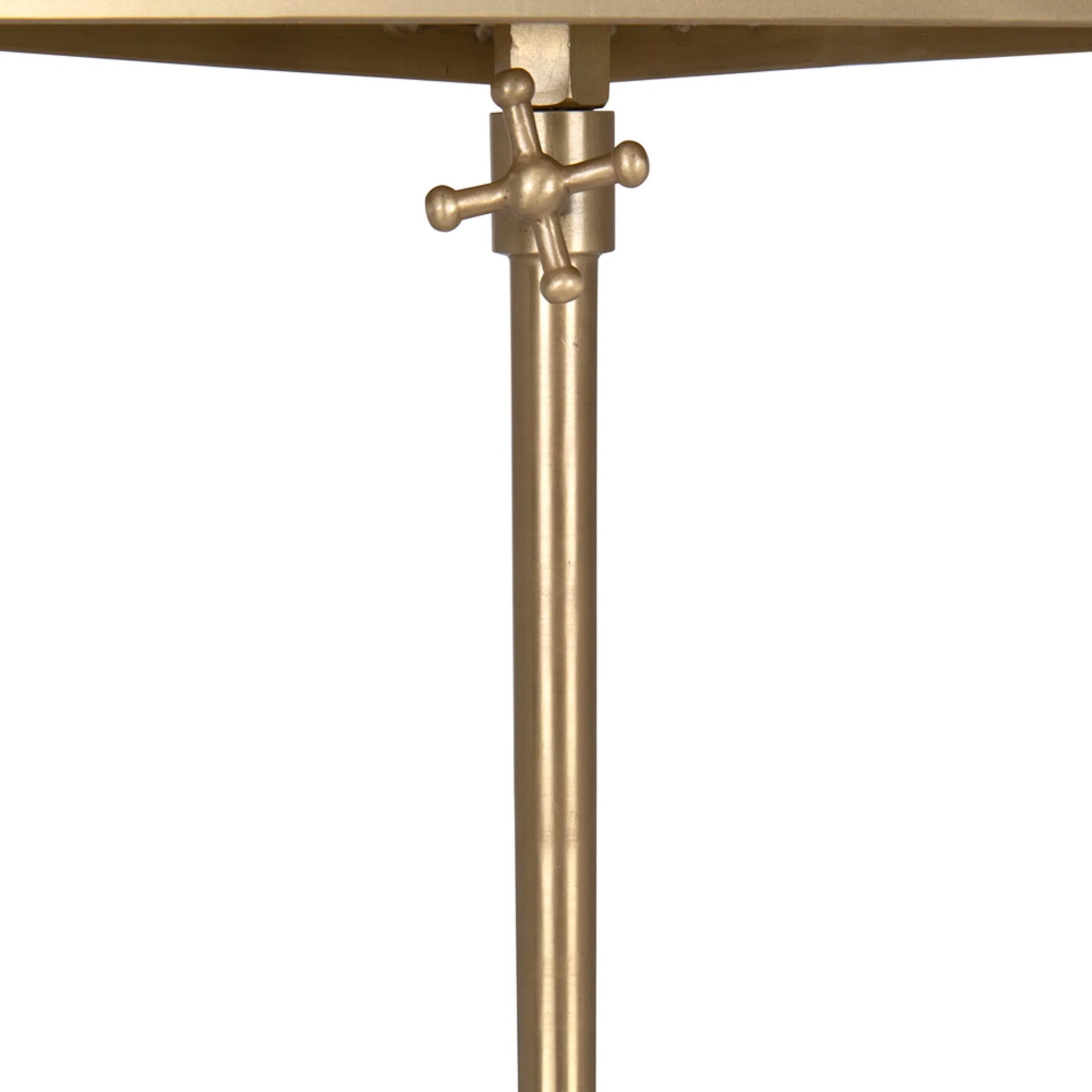 Darwin Side Table by Noir in antique brass. Made from industrial steel, bianco crown marble in a unique style.