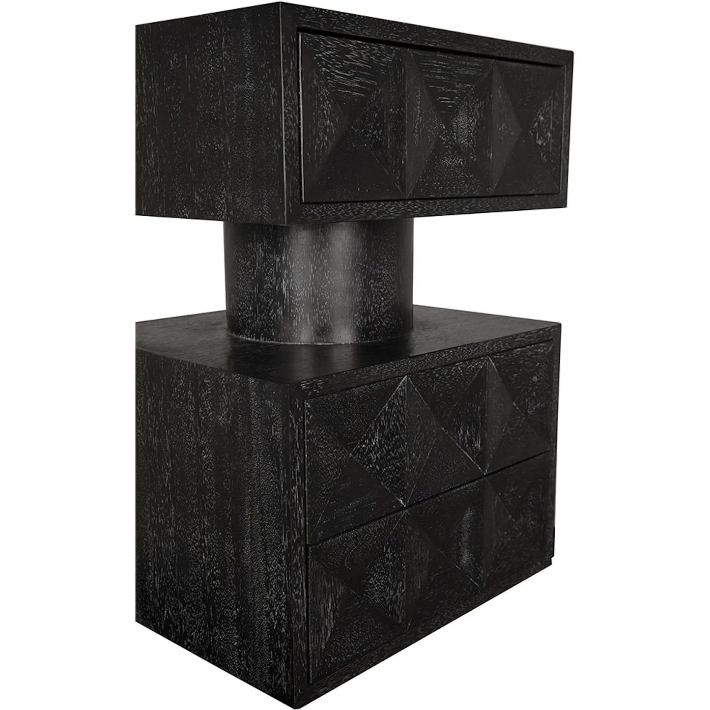 004 SI-2449052 | Closeup | Kingston Side Table by Noir in black walnut. Made from walnut, veneer in a unique style.