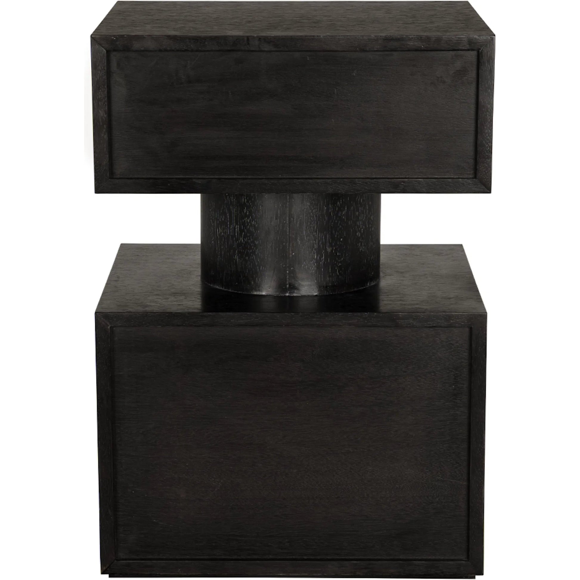 Kingston Side Table by Noir in black walnut. Made from walnut, veneer in a unique style.