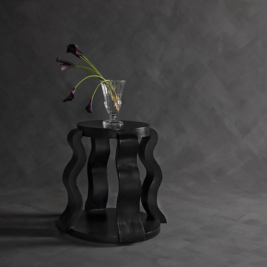 Anora Side Table by Noir in hand rubbed black. Made from mahogany, veneer in a modern style.