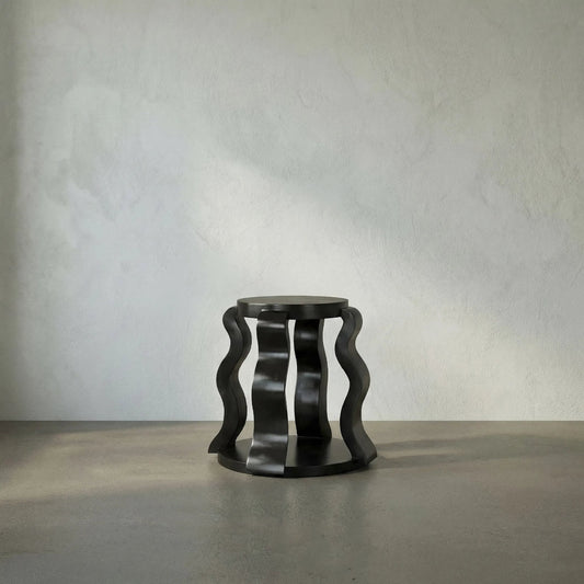 Anora Side Table by Noir in hand rubbed black. Made from mahogany, veneer in a modern style.