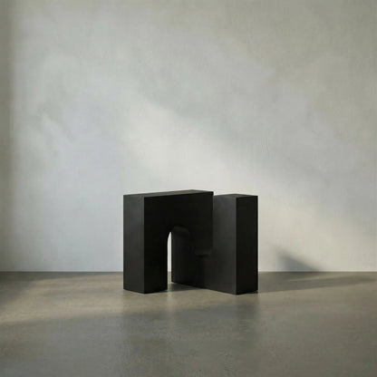 Leopold Side Table by Noir in matte black. Made from iron in a modern style.