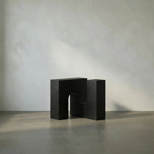 Leopold Side Table by Noir in matte black. Made from iron in a modern style.