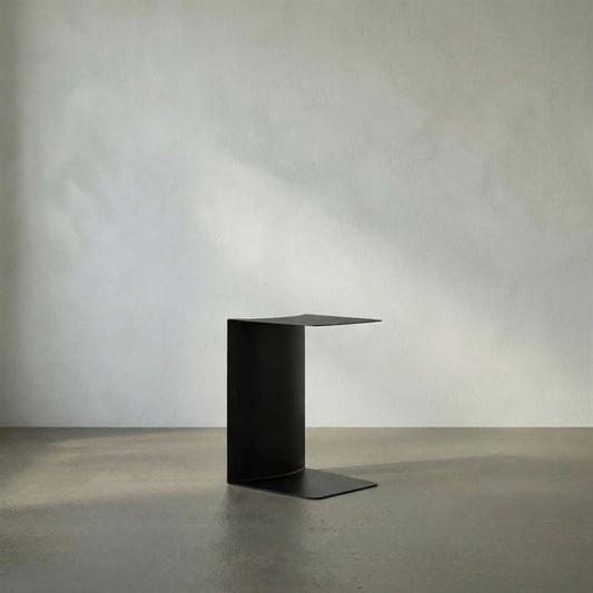 Mulligan Side Table by Noir in matte black. Made from iron in a modern style.