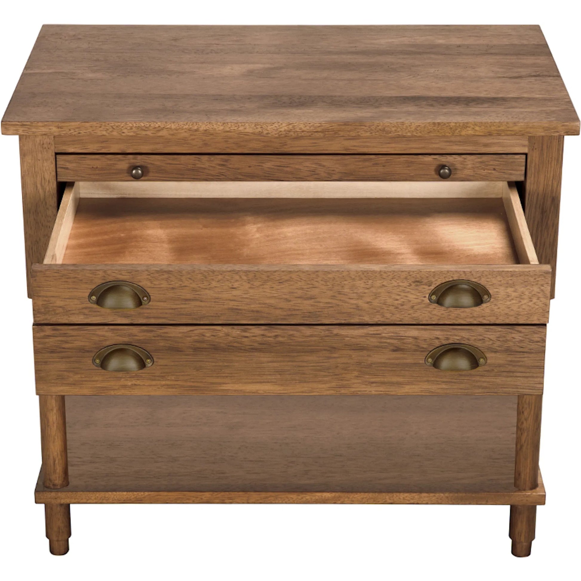 Artemio Side Table by Noir in dark walnut. Made from walnut, veneer in a traditional style.