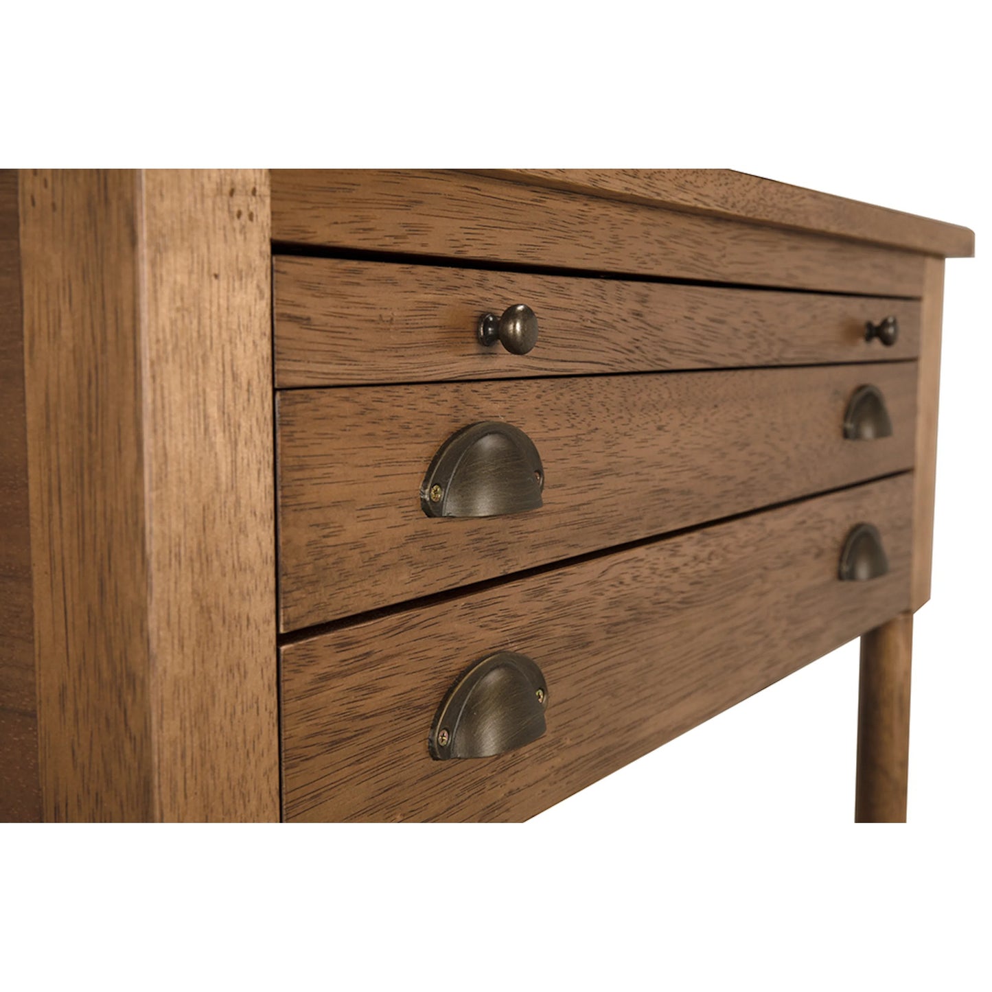 008 SI-2524148 | Closeup | Artemio Side Table by Noir in dark walnut. Made from walnut, veneer in a traditional style.