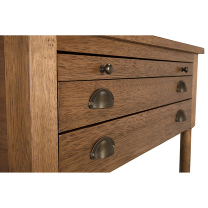 Artemio Side Table by Noir in dark walnut. Made from walnut, veneer in a traditional style.