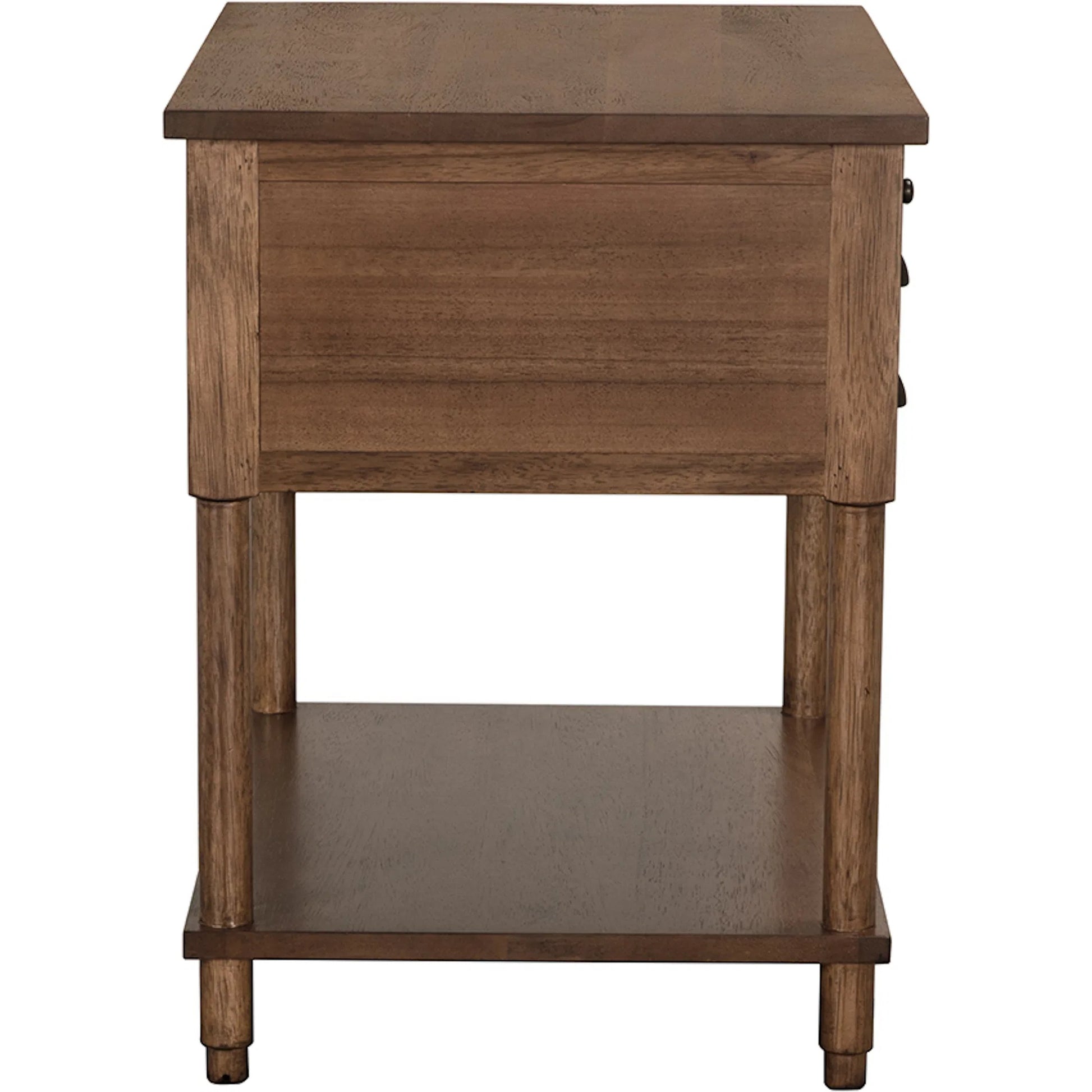 Artemio Side Table by Noir in dark walnut. Made from walnut, veneer in a traditional style.
