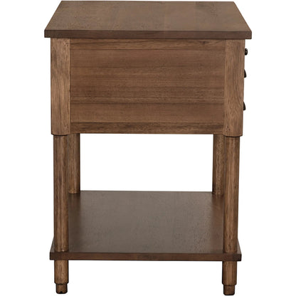 Artemio Side Table by Noir in dark walnut. Made from walnut, veneer in a traditional style.