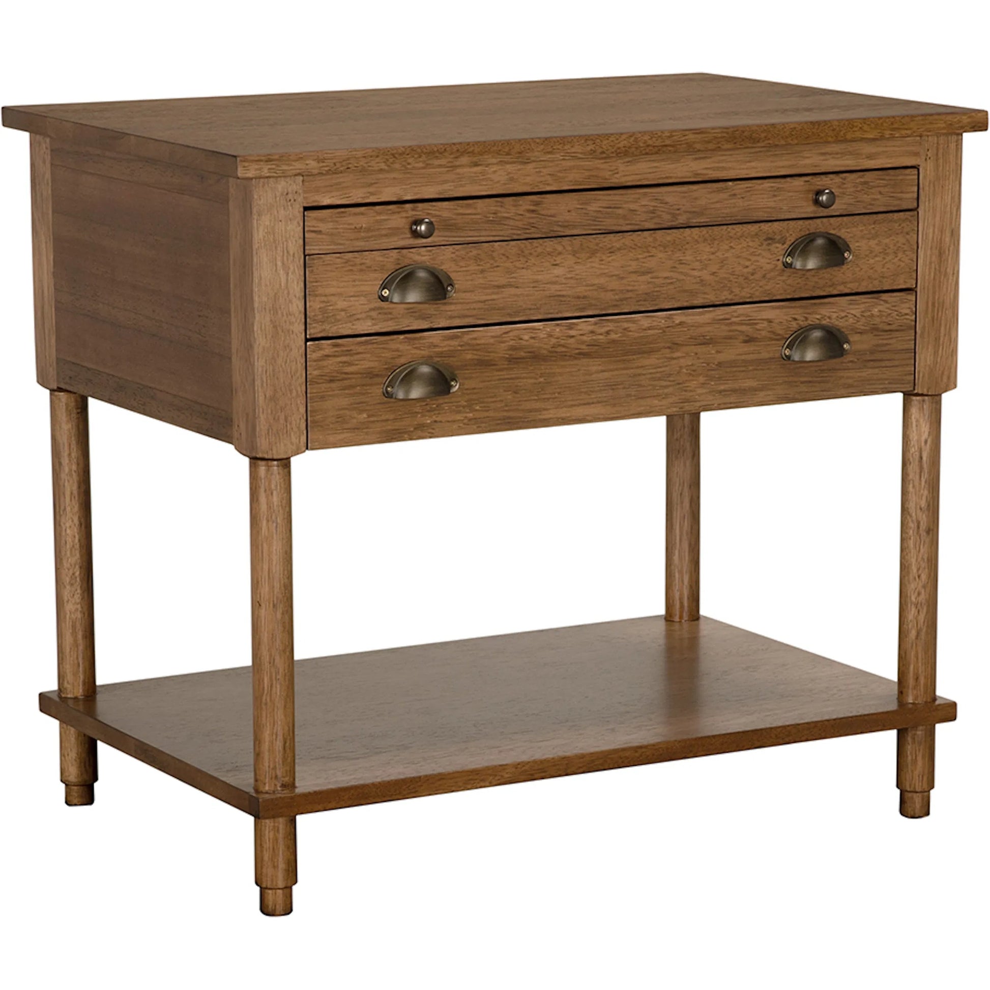 Artemio Side Table by Noir in dark walnut. Made from walnut, veneer in a traditional style.